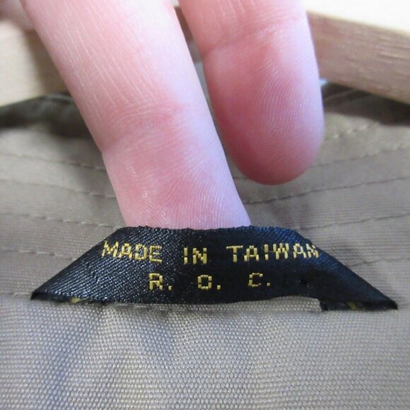 ROC Men Trench Coat Double Breasted Belted Long Jacket Overcoat 40R Khaki 1596 - Picture 3 of 16